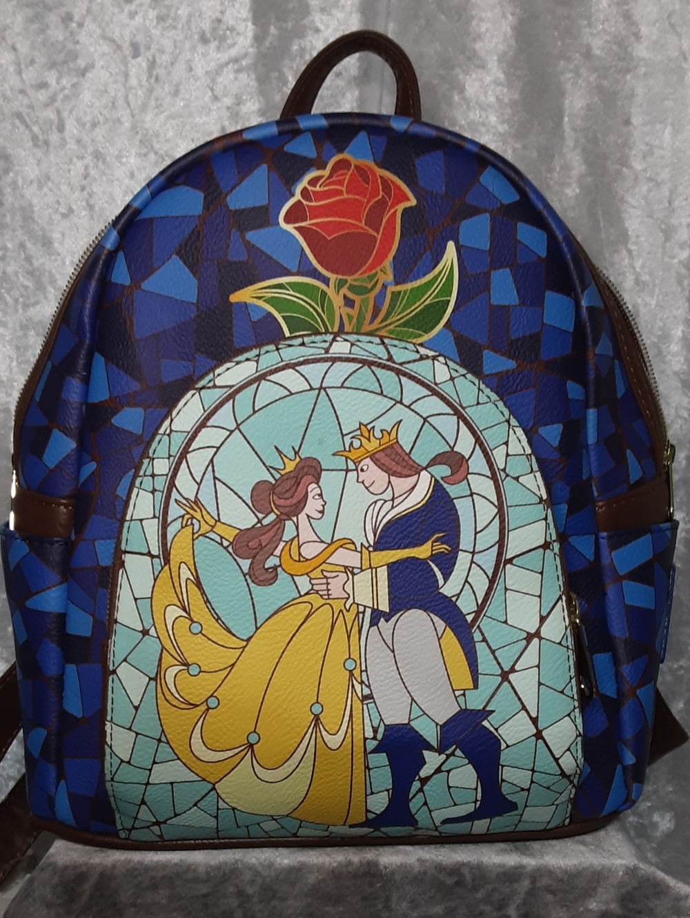 Loungefly Disney Beauty And The Beast Stained Glass Window Mini Backpack